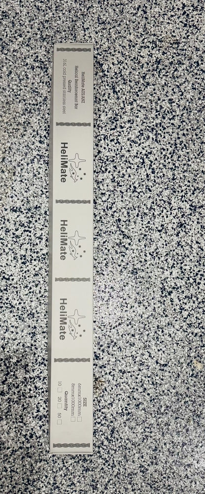 6mm x 1000mm HeliMate Helical Bars – Crack Stitching & Masonry Reinforcement. BULK BUY