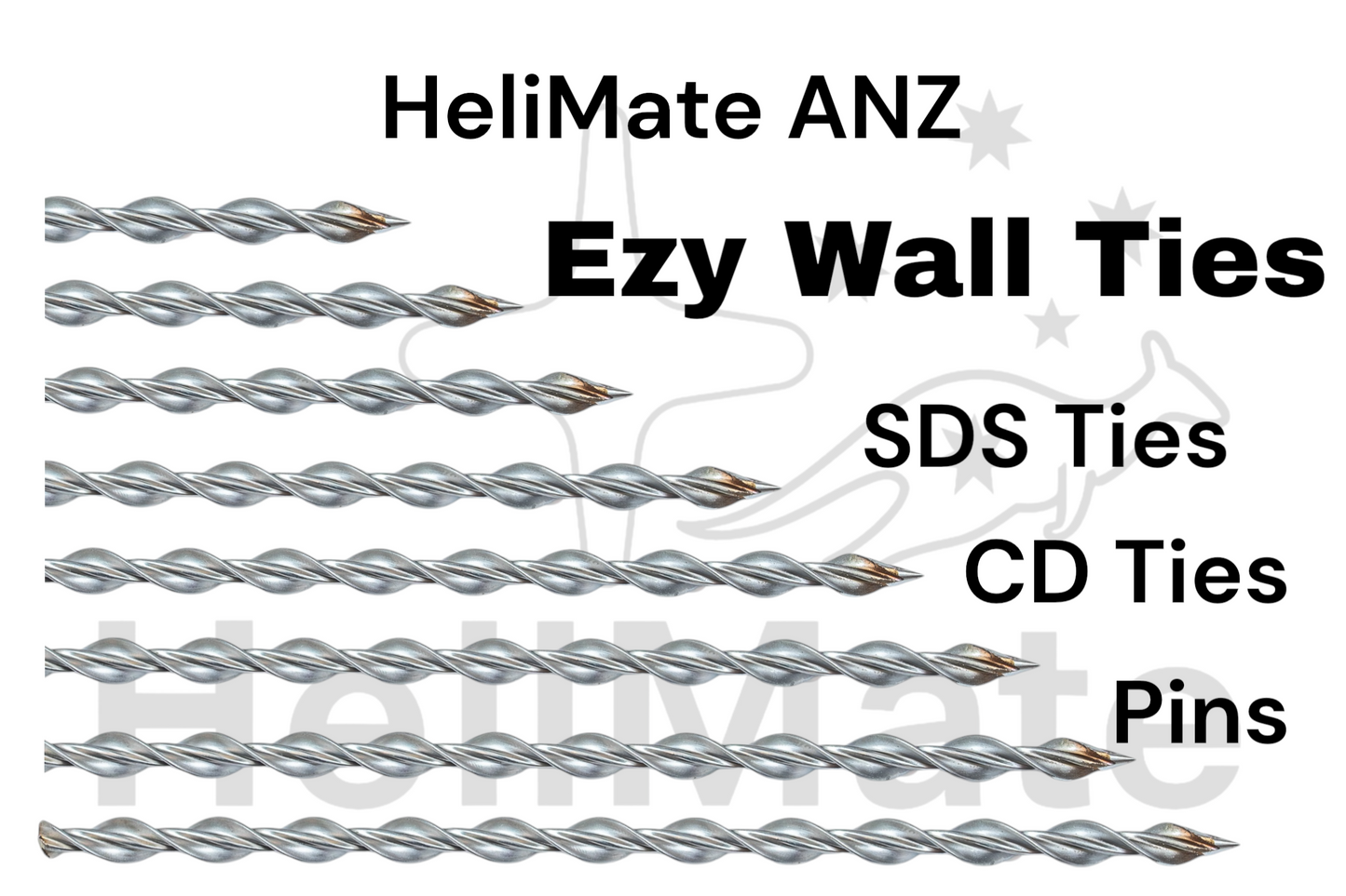 HeliMate’s Remedial Wall Tie 8mm x 295mm, CD Ties, Brick Ties, Cavity Ties, Reinforcement Ties, 316 Wall connectors