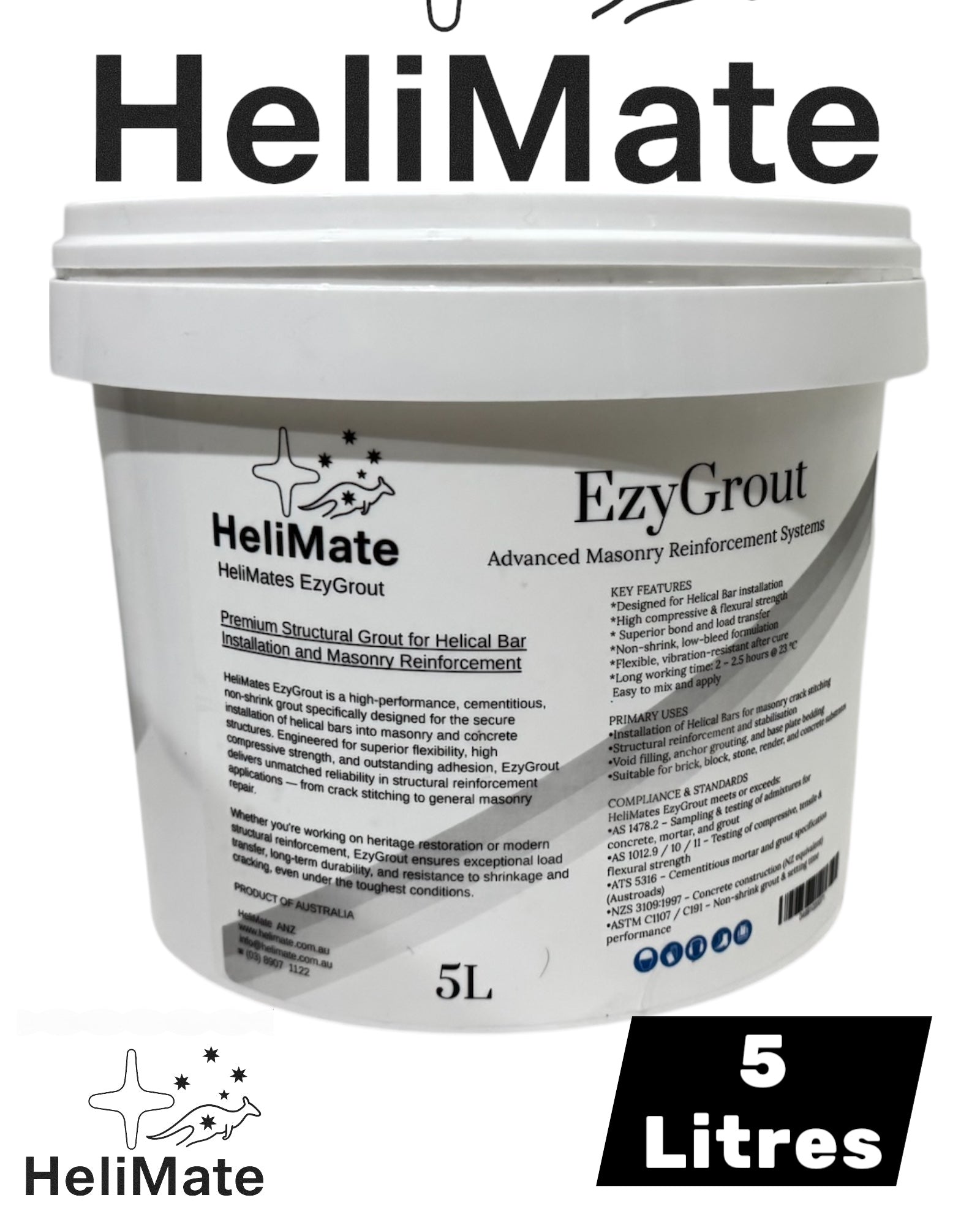 EzyGrout – 5 Litre Bucket of Premium Cementitious Grout