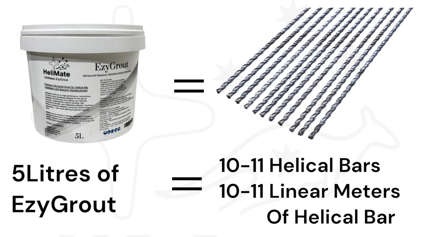 EzyGrout – 5 Litre Bucket of Premium Cementitious Grout - HeliMate AUS/NZ