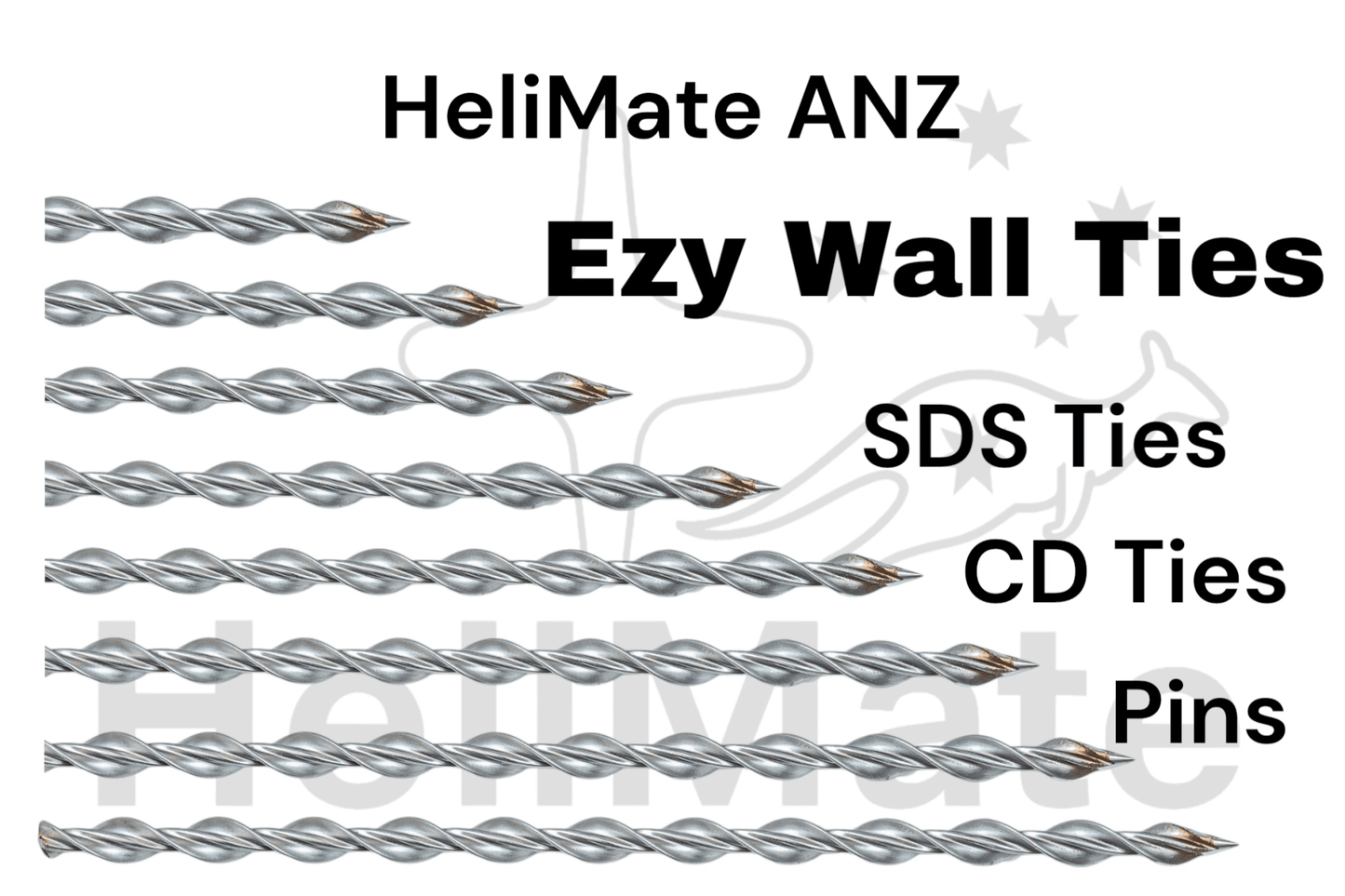 HeliMate’s Remedial Wall Tie 8mm x 325mm, CD Ties, Brick Ties, Cavity Ties, Reinforcement Ties, 316 Wall connectors - HeliMate AUS/NZ